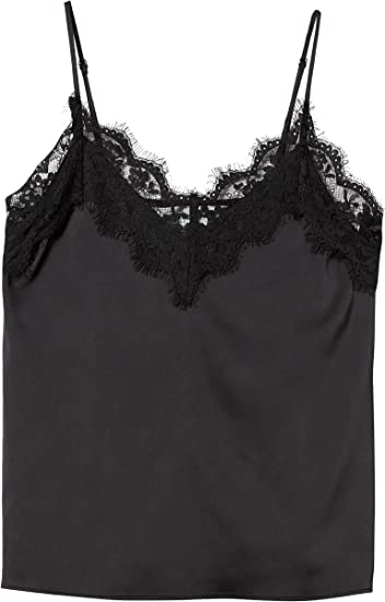 The Drop Natalie V-Neck Lace Trimmed Camisole Tank Top | 40plusstyle.com