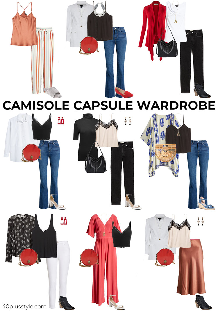 Camisole capsule wardrobe | 40plusstyle.com