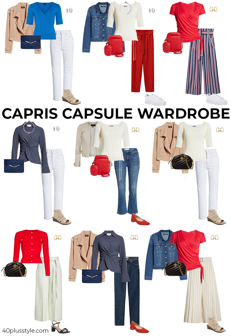 Capris pants capsule wardrobe | 40plusstyle.com