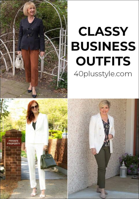 classy business outfits for women over 40 - work wardrobe capsule