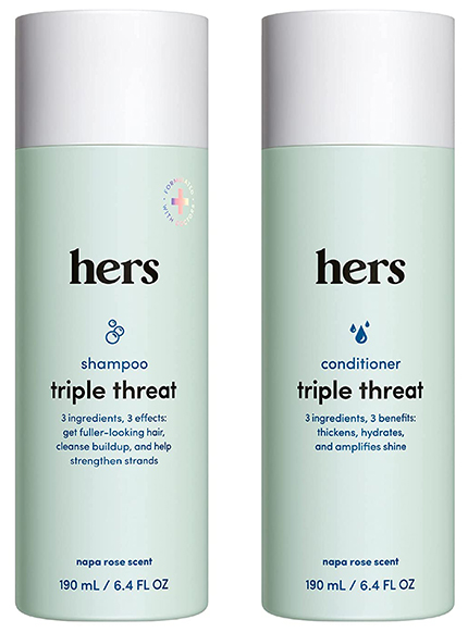 hers Triple Threat Shampoo and Conditioner Set | 40plusstyle.com