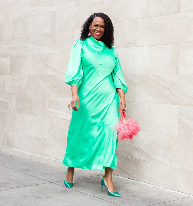 How to wear green - Julie wears green and pink | 40plusstyle.com