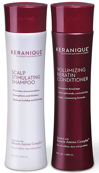 Keranique Shampoo and Conditioner Set for Hair Growth and Thinning Hair | 40plusstyle.com