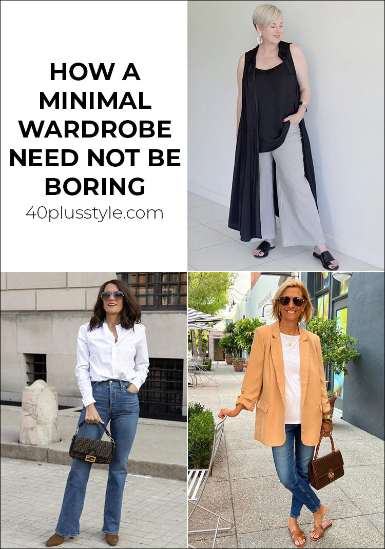 How a minimal wardrobe need not be boring | 40plusstyle.com
