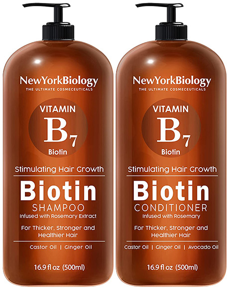 New York Biology Biotin Shampoo and Conditioner Set for Hair Growth and Thinning Hair | 40plusstyle.com