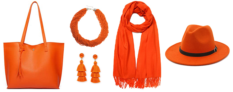 Stylish orange accesories | 40plusstyle.com