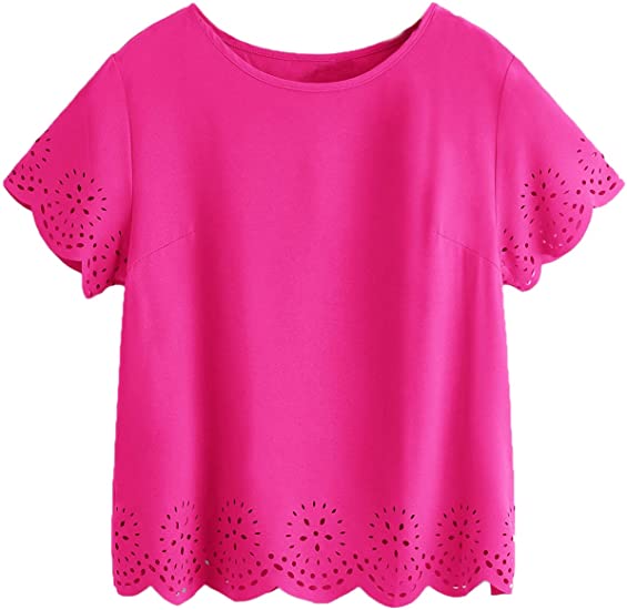 SheIn Scallop Top | 40plusstyle.com