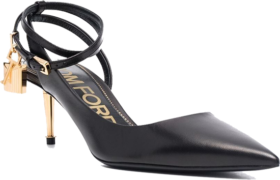 TOM FORD Padlock-Detail Leather Pumps | 40plusstyle.com