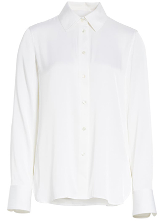 Vince Slim Silk Blouse | 40plusstyle.com