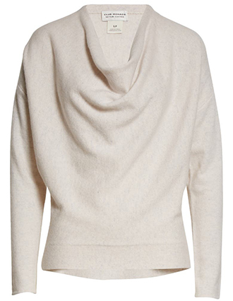 Nordstrom Anniversary Sale - Club Monaco Cowl Neck Recycled Cashmere Sweater | 40plusstyle.com