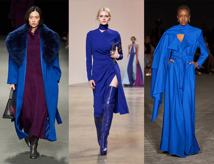 fall winter 2022 color trends: electric blues | 40plusstyle.com