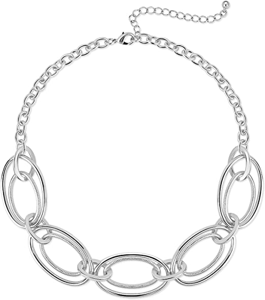 Fibban Chunky Link Chain Necklace | 40plusstyle.com