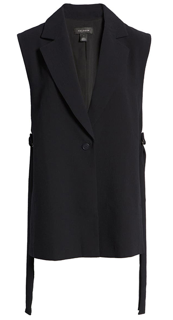 Halogen Side Strap Blazer Vest | 40plusstyle.com