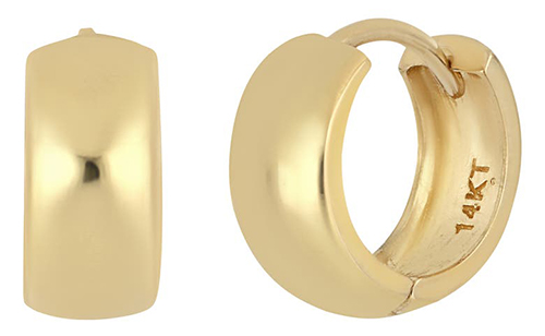 Bony Levy Katharine 14K Gold Huggie Hoop Earrings | 40plusstyle.com
