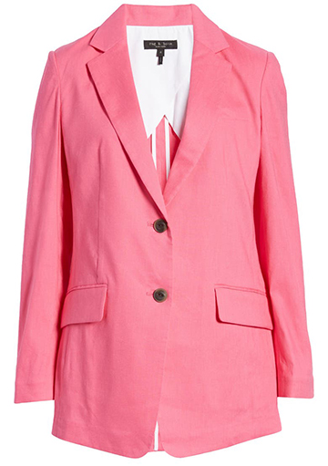 rag & bone Charles Linen Blend Blazer | 40plusstyle.com