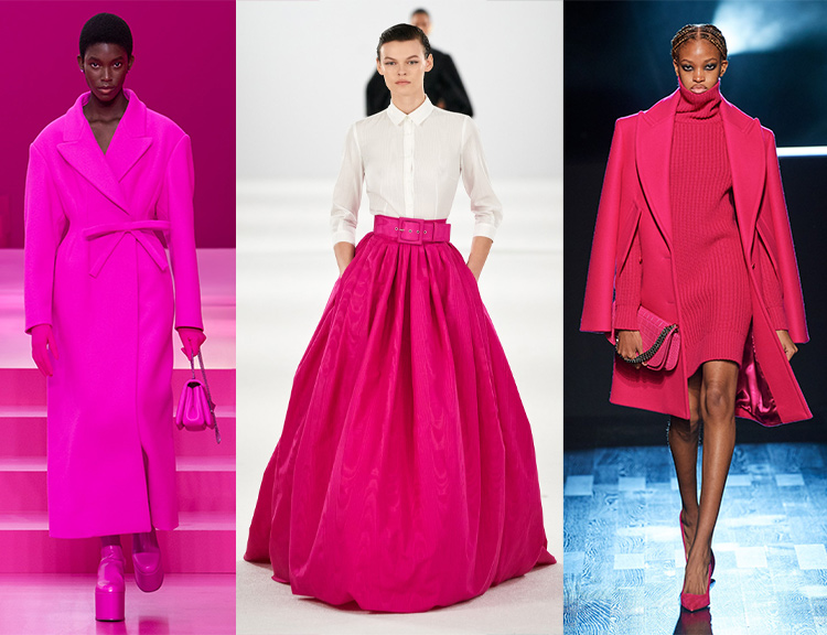 Runway outfits for color trends for FW - shocking pink | 40plusstyle.com