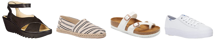 Sneakers and sandals for a summer party | 40plusstyle.com