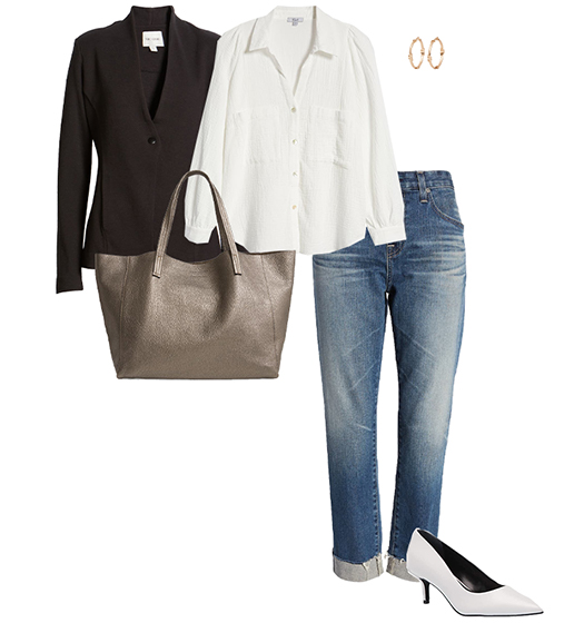 White shoes and jeans | 40plusstyle.com