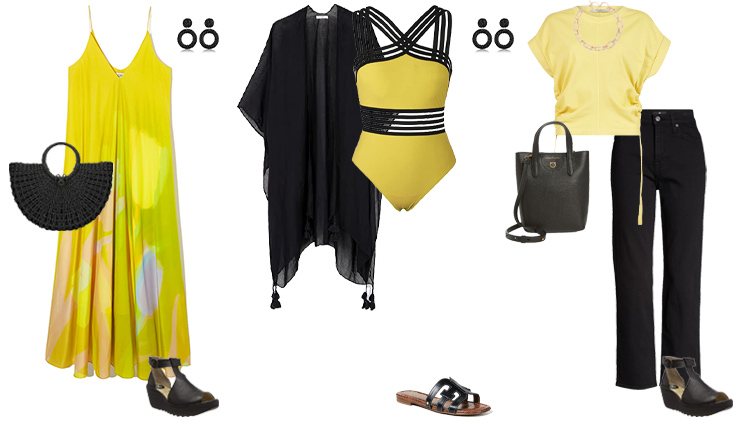 Black and yellow outfits | 40plusstyle.com