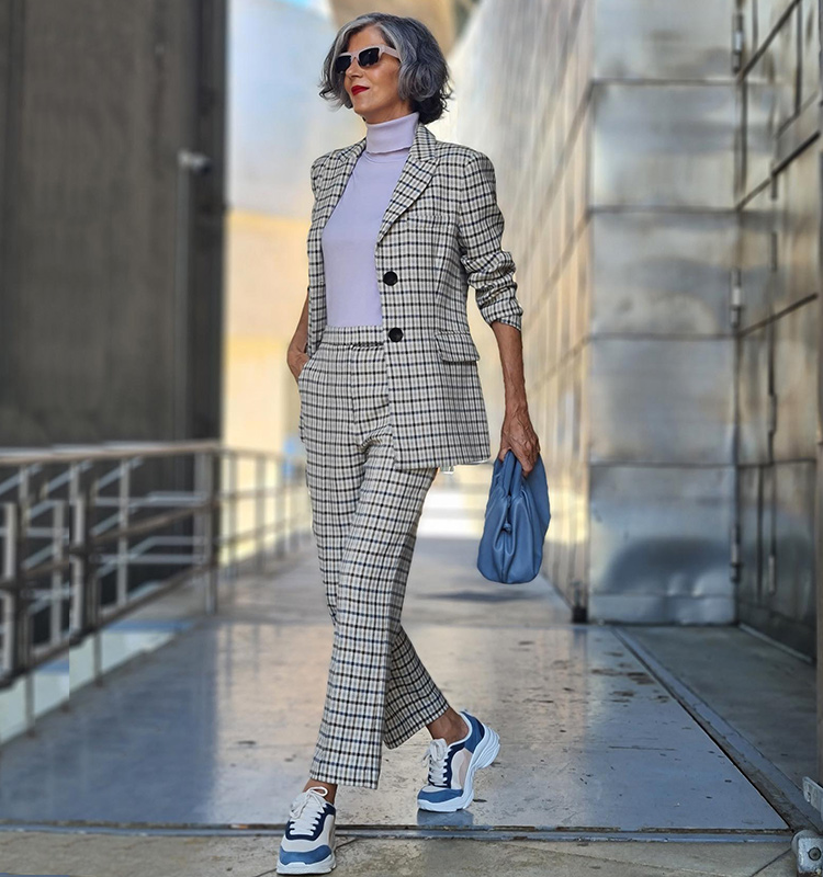 Drykorn Trouser Suit azure-dark blue striped pattern casual look Fashion Suits Trouser Suits 