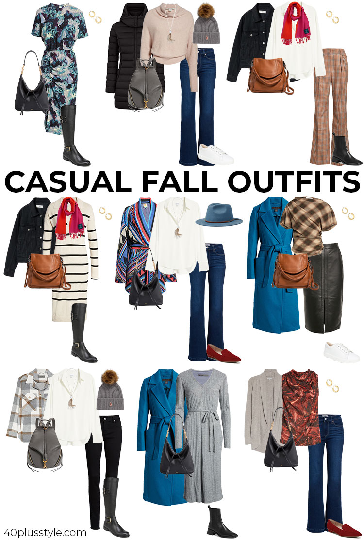 Casual fall outfits | 40plusstyle.com