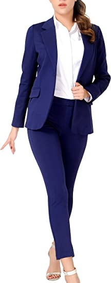 Marycrafts Blazer Pant Suit Set | 40plusstyle.com