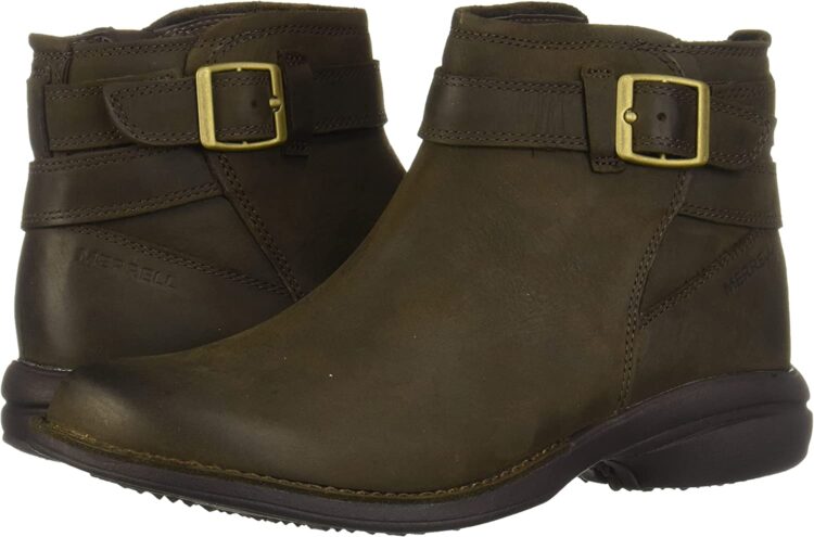 Boots with arch support - Merrell Andover Bluff Waterproof Ankle Boot | 40plusstyle.com