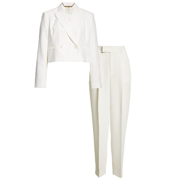 Ted Baker London blazer and trousers | 40plusstyle.com