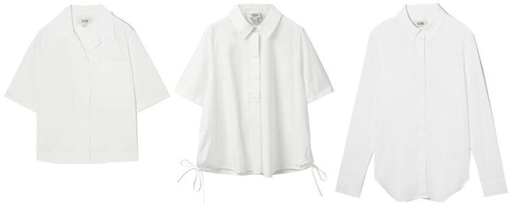 White shirts from COS | 40plusstyle.com