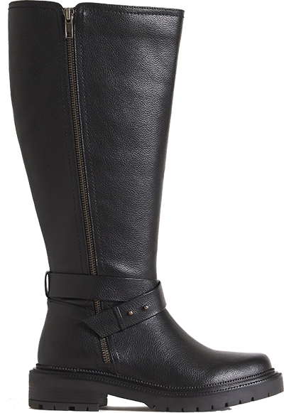 Simply Be Baza Zip Wide Fit Knee High Boot | 40plusstyle.com