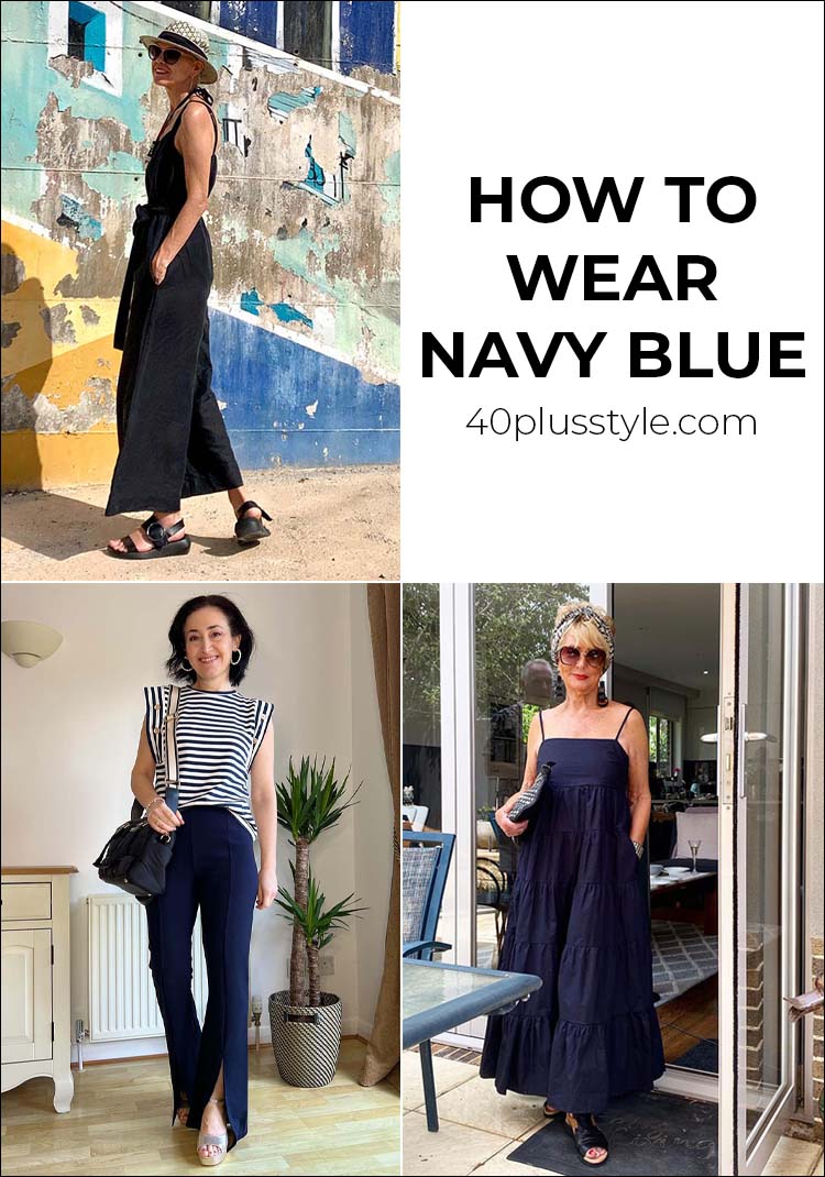 How to wear navy: Color palettes and styles for you to choose from | 40plusstyle.com