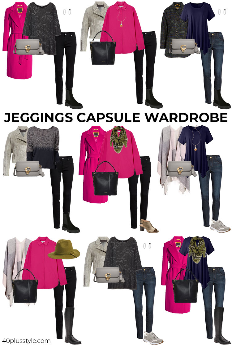 Jeggings capsule wardrobe | 40plusstyle.com