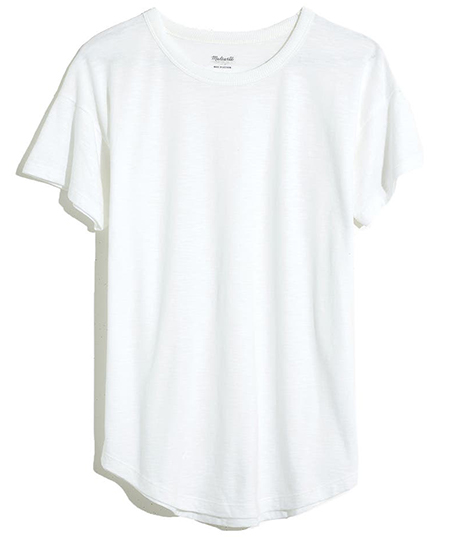 Madewell Whisper Cotton Rib Crewneck Tee | 40plusstyle.com