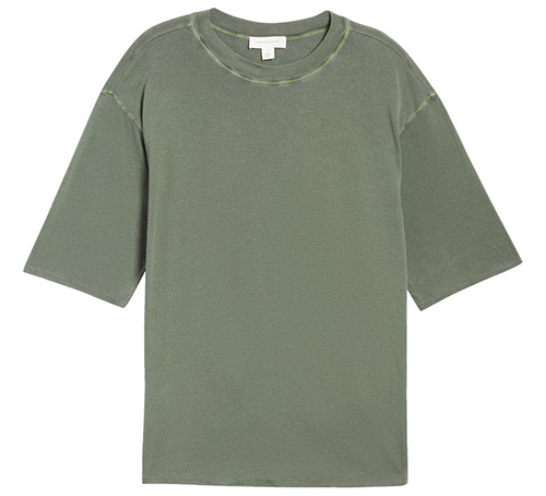Treasure & Bond Contrast Stitch Oversize Organic Cotton Blend T-Shirt | 40plusstyle.com