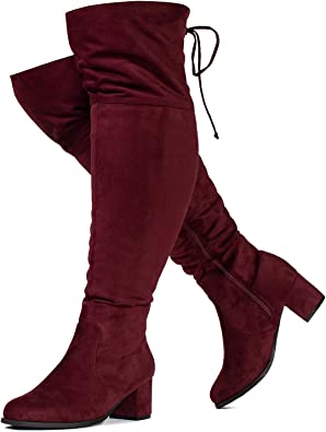 ROOM OF FASHION Wide Calf Stretchy Over The Knee Boots | 40plusstyle.com