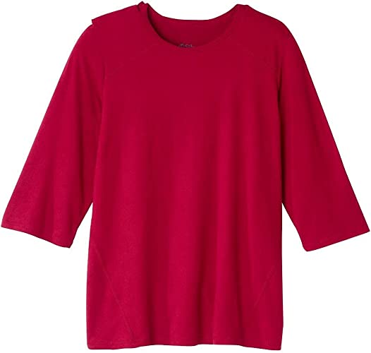 Asaptive clothing for women - Silvert's Adaptive Clothing & Footwear Open Back Adaptive Active Crew Neck Top | 40plusstyle.com