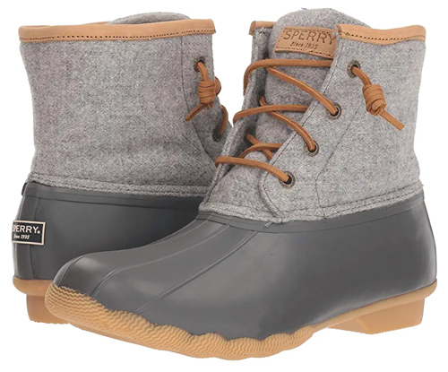 Sperry Saltwater Emboss Wool Boots | 40plusstyle.com