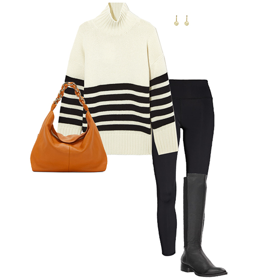 How to wear a sweater: with leggings | 40plusstyle.com