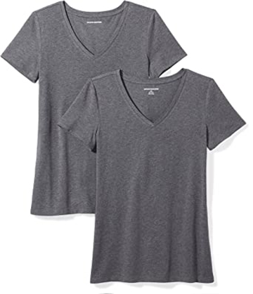 Amazon Essentials Classic-Fit V-Neck T-Shirts | 40plusstyle.com