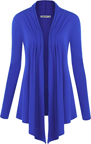 Lock and Love Draped Front Open Cardigan | 40plusstyle.com
