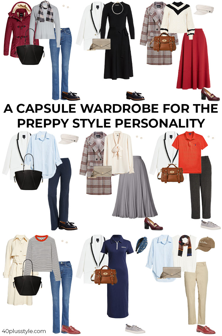 A capsule wardrobe for the preppy style personality | 40plusstyle.com
