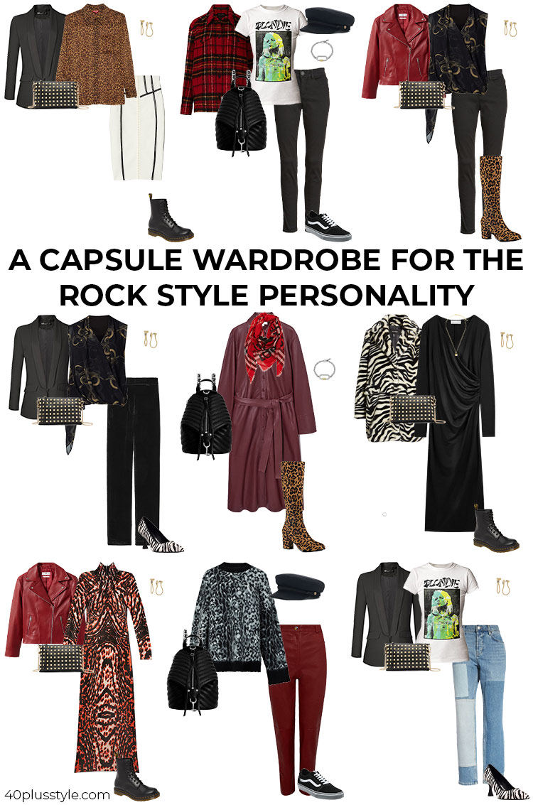 A capsule wardrobe for the ROCK style personality | 40plusstyle.com