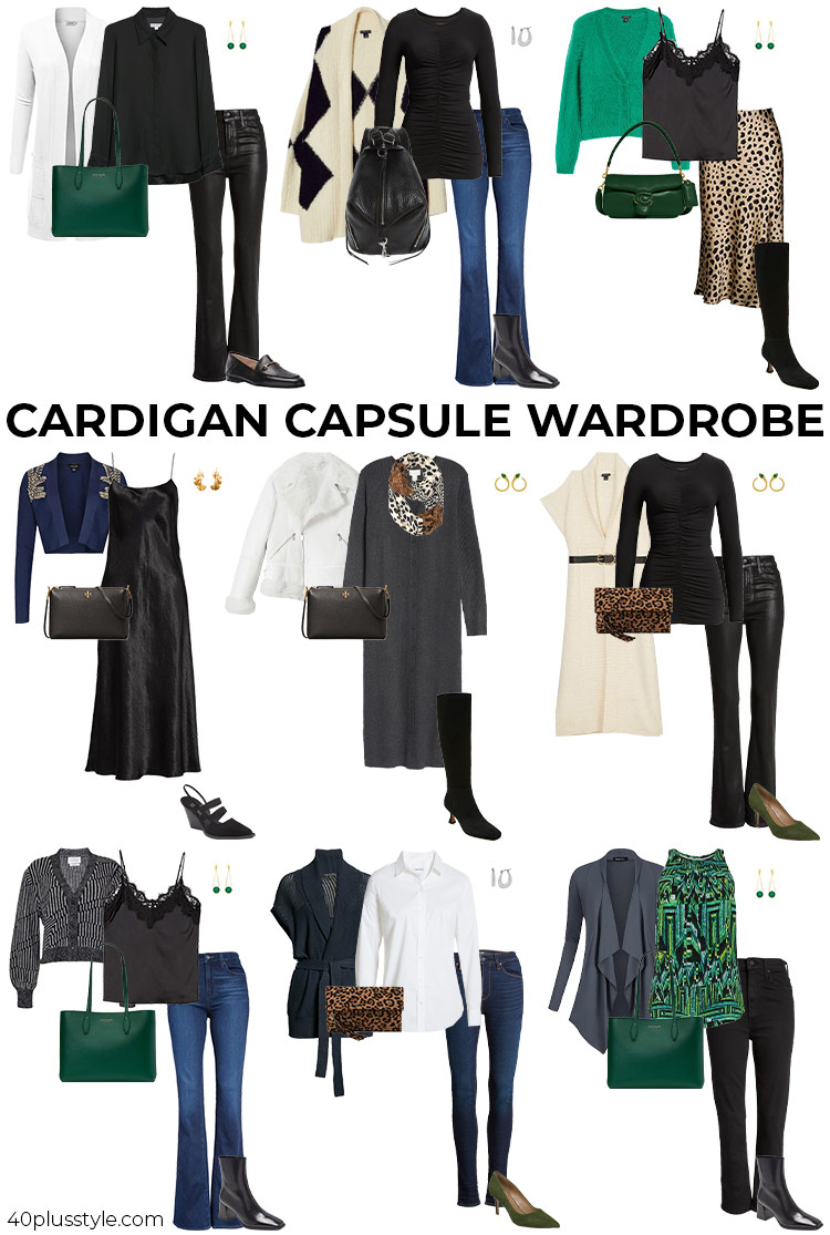 Cardigan capsule wardrobe | 40plusstyle.com