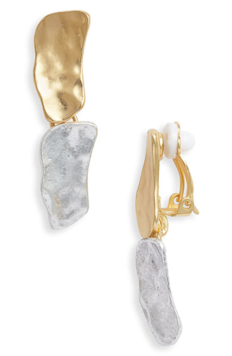 Gift ideas for women - Karine Sultan Cobblestone Drop Clip-On Earrings | 40plusstyle.com