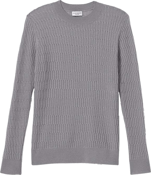 Club Monaco Long Sleeve Stitch Cashmere Sweater | 40plusstyle.com