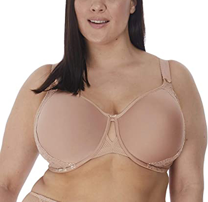 Comfortable bras for large breasts - Elomi Plus Size Charley T-Shirt Seamless Breathable Spacer Underwire Bra | 40plusstyle.com