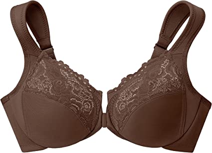 Glamorise Plus Size Wonderwire Front-Closure Bra Underwire | 40plusstyle.com