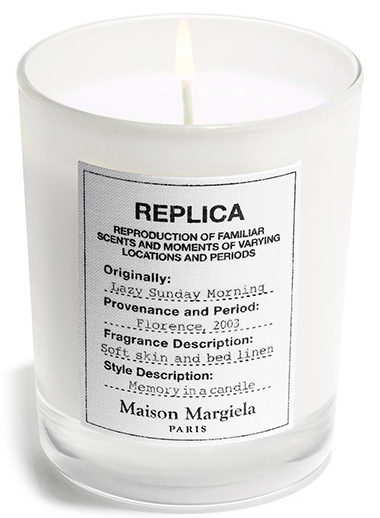 Gift ideas for women: Maison Margiela Replica Lazy Sunday Morning Candle | 40plusstyle.com
