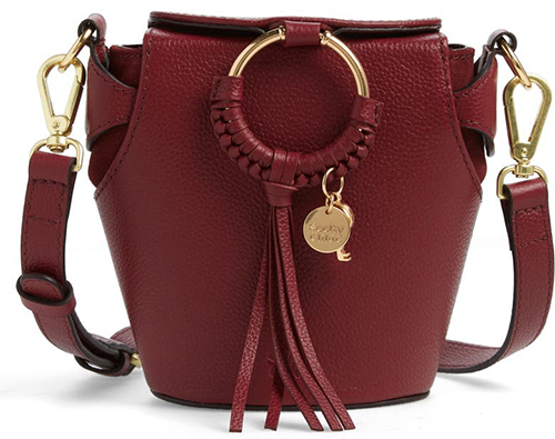 Gift ideas for women - See by Chloé Joan Box Leather Bucket Crossbody Bag | 40plusstyle.com