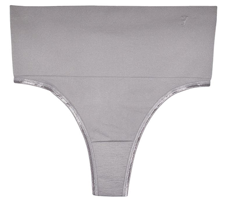 Soma Yummie Cotton Seamless Smoothing Thong Shapewear, Gray, size